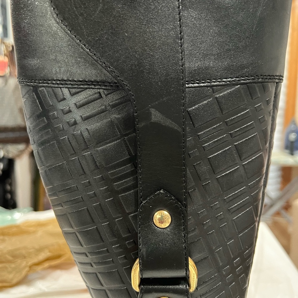 BURBERRY NOVA CHECK Equestrian Signature Riding Boots Size 39.5 - Picture 5 of 16